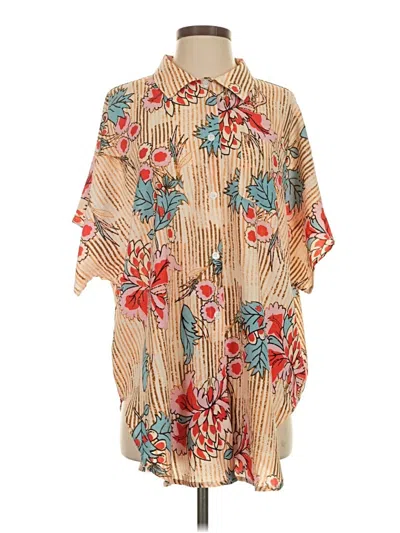 Pre-owned Cupshe Short Sleeve T-shirt In Tan
