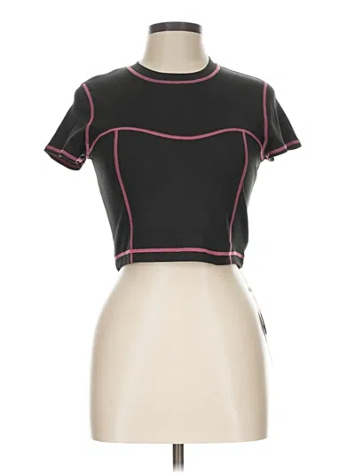 Pre-owned Cupshe Short Sleeve Turtleneck In Black
