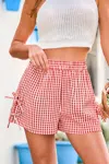 Cupshe Shortcake Gingham Shorts In Multi