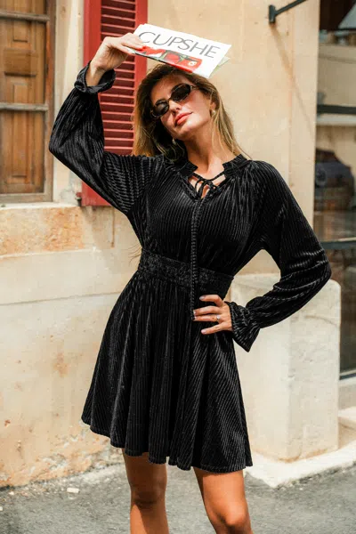 Cupshe Simply Elegant Black Mini Dress