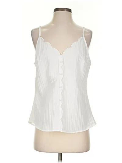 Pre-owned Cupshe Sleeveless Blouse In White