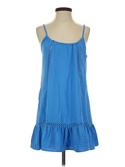 Cupshe Sleeveless Top Blue Halter Neckline Tops In Multi