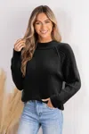 Cupshe Smoky Poetry Turtleneck Black Sweater In Black