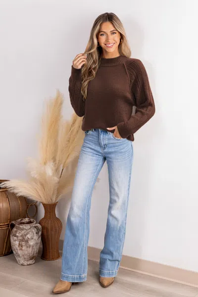 Cupshe Snuggle Szn Brown Sweater