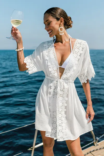 Cupshe So Fresh White Cover-up Mini Dress