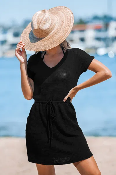 Cupshe So Humble Black Mini Dress