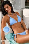 Cupshe Soaked Blue Bikini Set In Blue