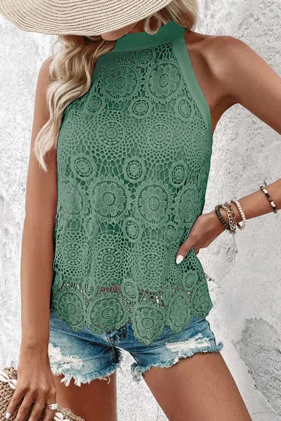 Cupshe Soft Blooms Green Top