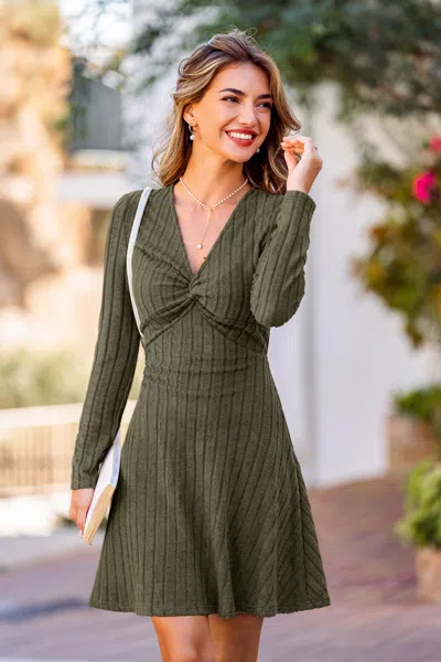 Cupshe Soft Moss Green Mini Dress