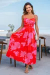 Cupshe Soft Side Floral Maxi Dress