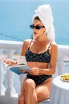 Cupshe Soft Structure Geo Bikini Set In Blue