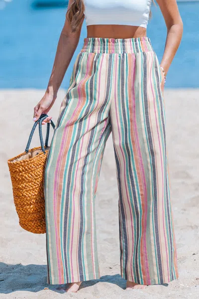 Cupshe Solar Fantasy Striped Pants In Multi