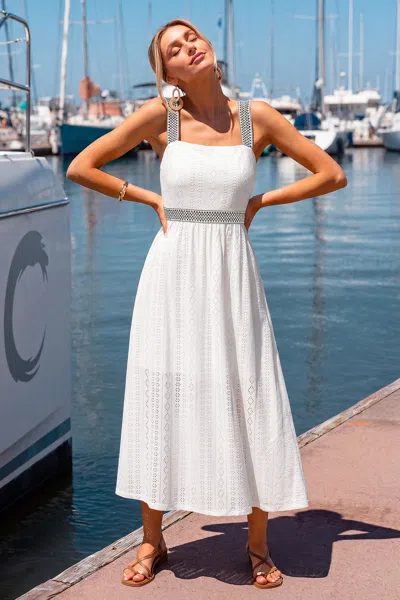 Cupshe Song & Dance White Maxi Dress