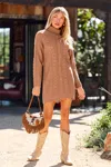 Cupshe Soul Searcher Brown Sweater Dress In Brown