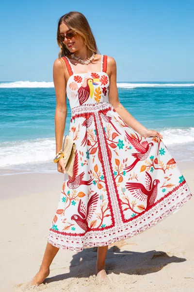 Cupshe Southbound Tropical Midi Dress In Multi