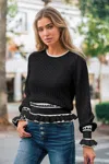 Cupshe Spin Around Black Sweater In Black