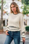 Cupshe Spin Around Cream Sweater