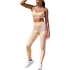 Cupshe Sports Bra & Leggings Activewear Set In Pink Multi