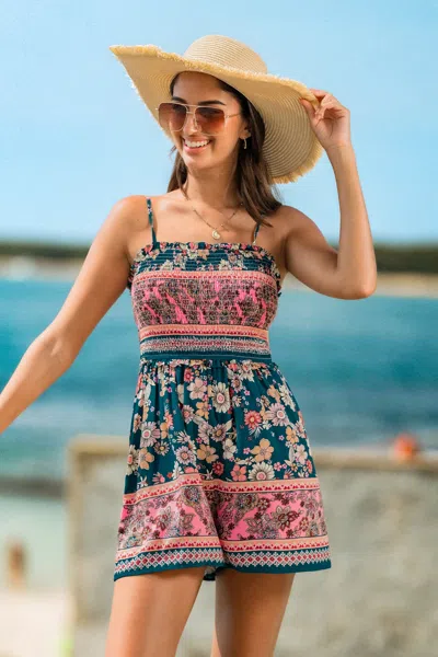 Cupshe Spur Of The Moment Floral Romper In Multi