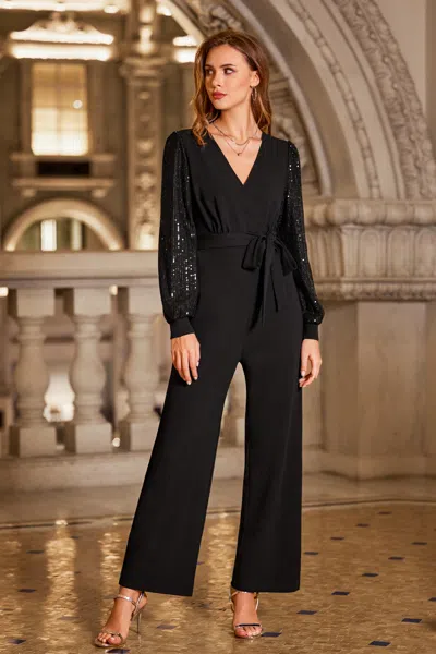 Cupshe Starlit Voyage Black Jumpsuit