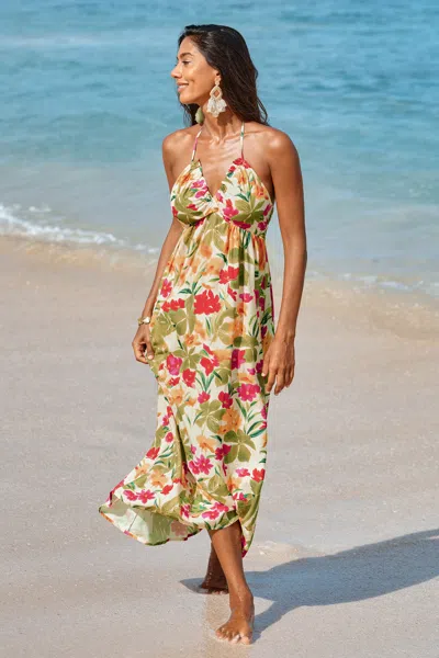 Cupshe Stay For Sunset Tropical Maxi Dress In Multi