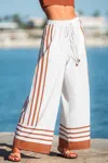 Cupshe Stay Sharp Striped Pants In White