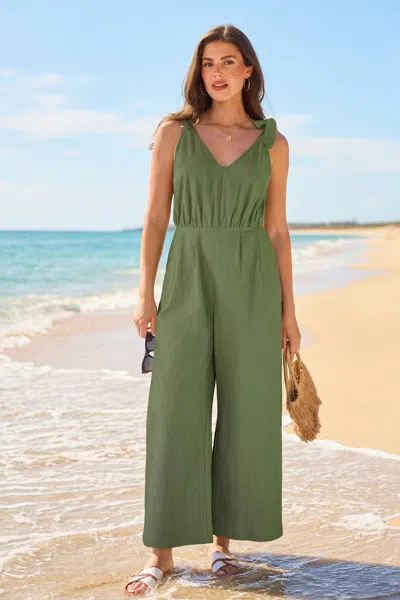 Cupshe Steps Ahead Green Jumpsuit