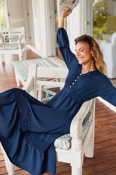 Cupshe Storyteller Blue Maxi Dress