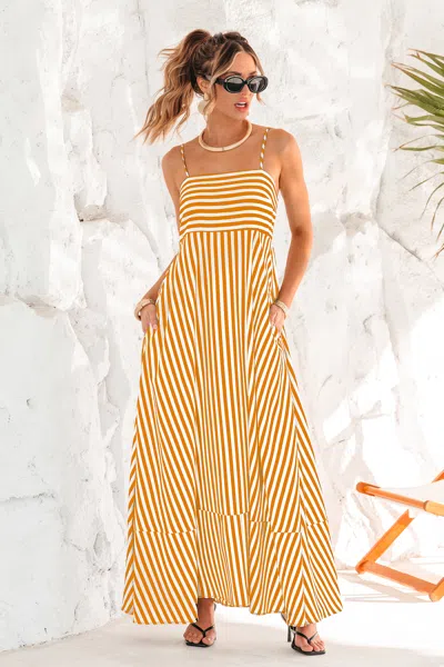 Cupshe Straight Forward Striped Maxi Dress