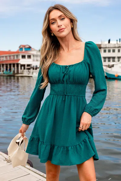 Cupshe Study Break Green Mini Dress In Emerald