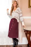 Cupshe Sugar Cloud Pastel Cardigan In Burgundy