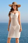 Cupshe Sultry Mood White Cover-up Mini Dress In White