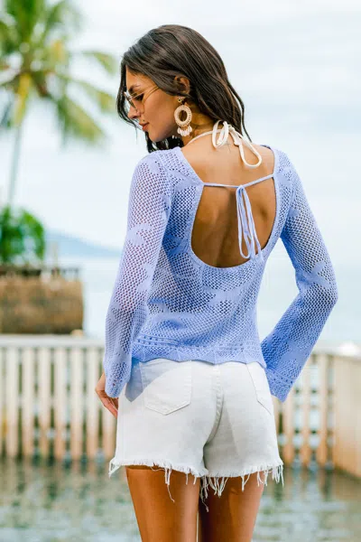 Cupshe Summer Looks Good Blue Cover-up Top