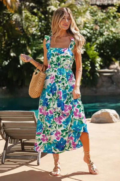 Cupshe Sun Petal Floral Maxi Dress In Multi