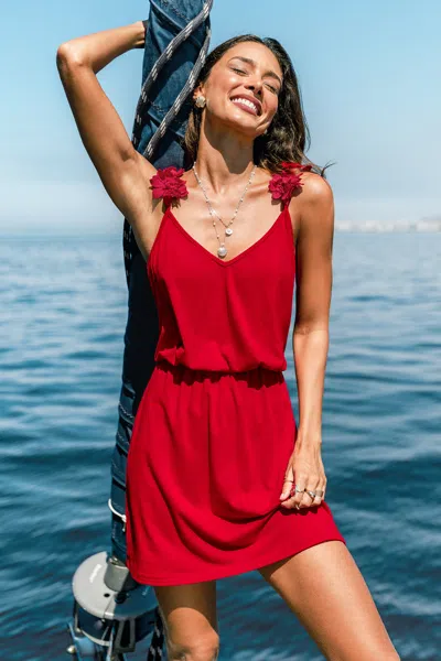 Cupshe Super Bloom Red Mini Dress