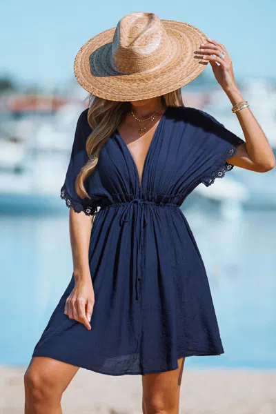 Cupshe Sweet Daydream Blue Cover-up Mini Dress