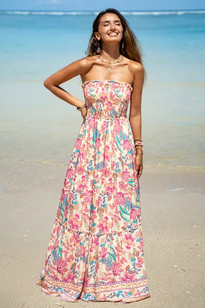 Cupshe Sweet Lily Floral Maxi Dress In Burgundy