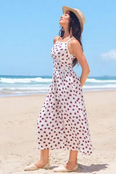 Cupshe Sweet Rose Floral Maxi Dress