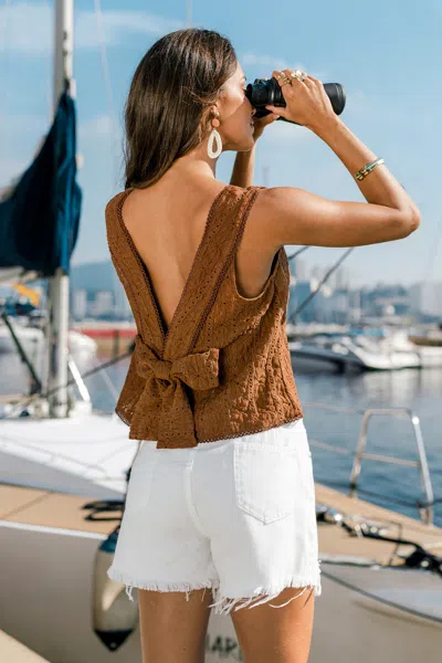 Cupshe Sweet Talk Brown Top