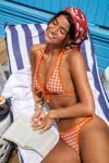 Cupshe Sweet Talk Gingham Bikini Set In Multi