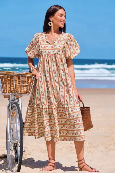 Cupshe Sweet Tea Floral Midi Dress