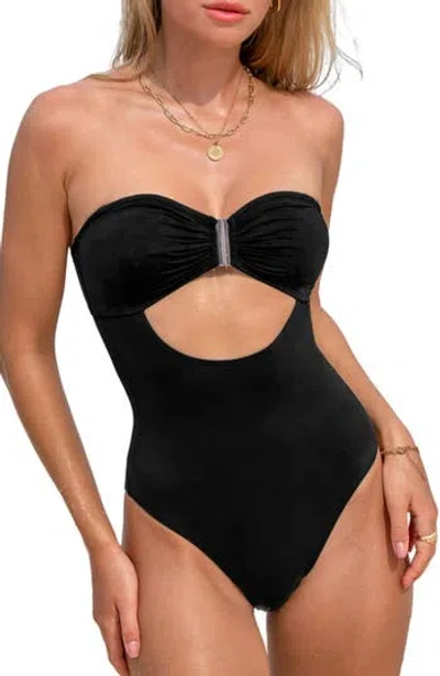 Cupshe Sweetheart One-piece Swimsuit In Black