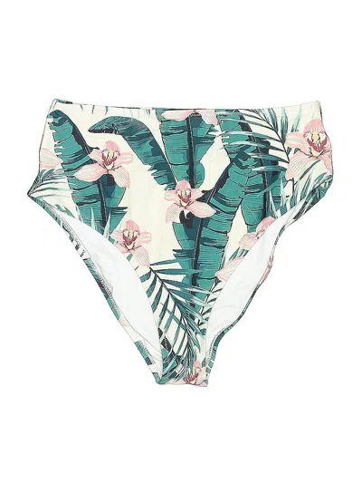 Pre-owned Cupshe Swimsuit Bottoms In White