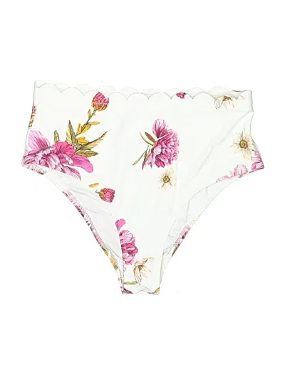 Pre-owned Cupshe Swimsuit Bottoms In White