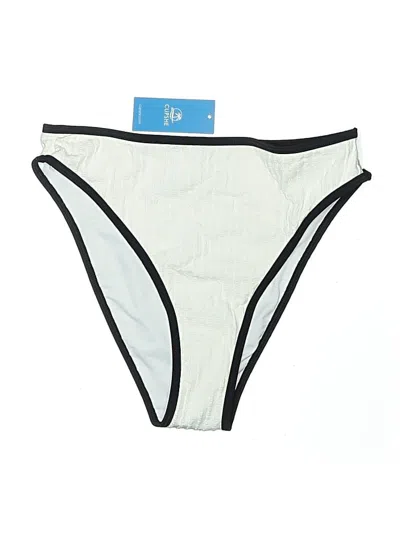Pre-owned Cupshe Swimsuit Bottoms In White
