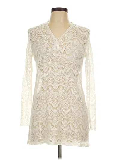Pre-owned Cupshe Swimsuit Cover Up In White