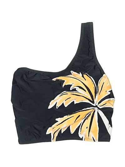 Pre-owned Cupshe Swimsuit Top Black Print Pattern Swimwear