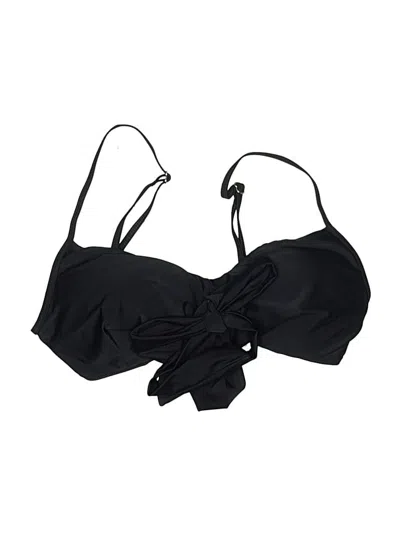 Pre-owned Cupshe Swimsuit Top Black Solid Pattern Swimwear