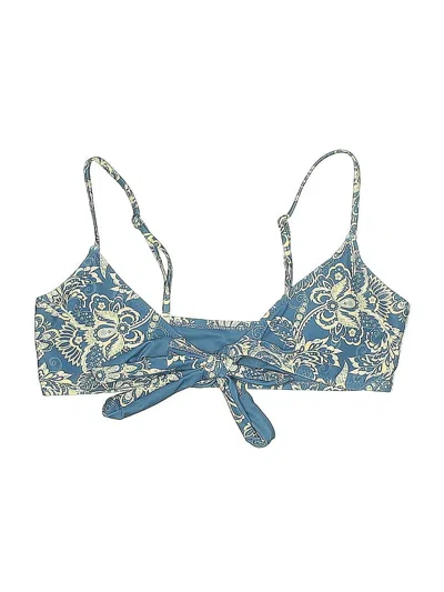 Pre-owned Cupshe Swimsuit Top Blue Paisley Pattern Swimwear