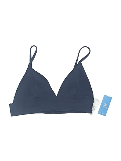 Pre-owned Cupshe Swimsuit Top Blue Solid Pattern Swimwear